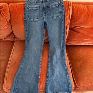American Eagle Outfitters Blue Flared Jeans